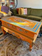 Mongoolse Salontafel Handbeschilderd, Huis en Inrichting, Ophalen, Gebruikt, 100 tot 150 cm, 50 tot 75 cm