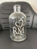 Glazen Vaas met RM Design, Huis en Inrichting, Woonaccessoires | Vazen, Overige kleuren, Ophalen of Verzenden, Minder dan 50 cm