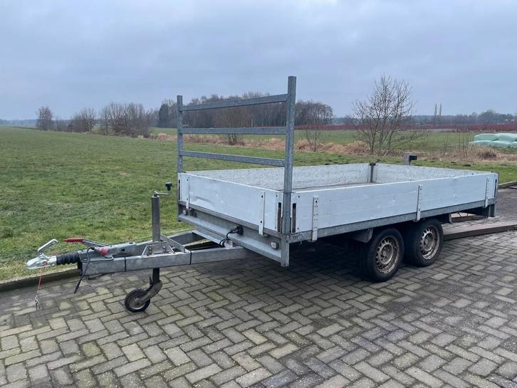 Anssems plateauwagen aanhanger 325x178cm 3000KG stalen vloer, Auto diversen, Aanhangers en Bagagewagens, Zo goed als nieuw, Ophalen