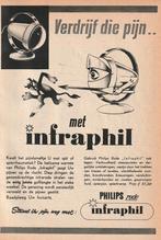Retro reclame 1953 Philips infraphil rode lamp verdrijf pijn, Verzamelen, Retro, Verzenden, Overige typen