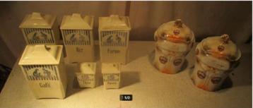 Mooi Partij Van Antieke Porseleine Voorraadpotten beschikbaar voor biedingen