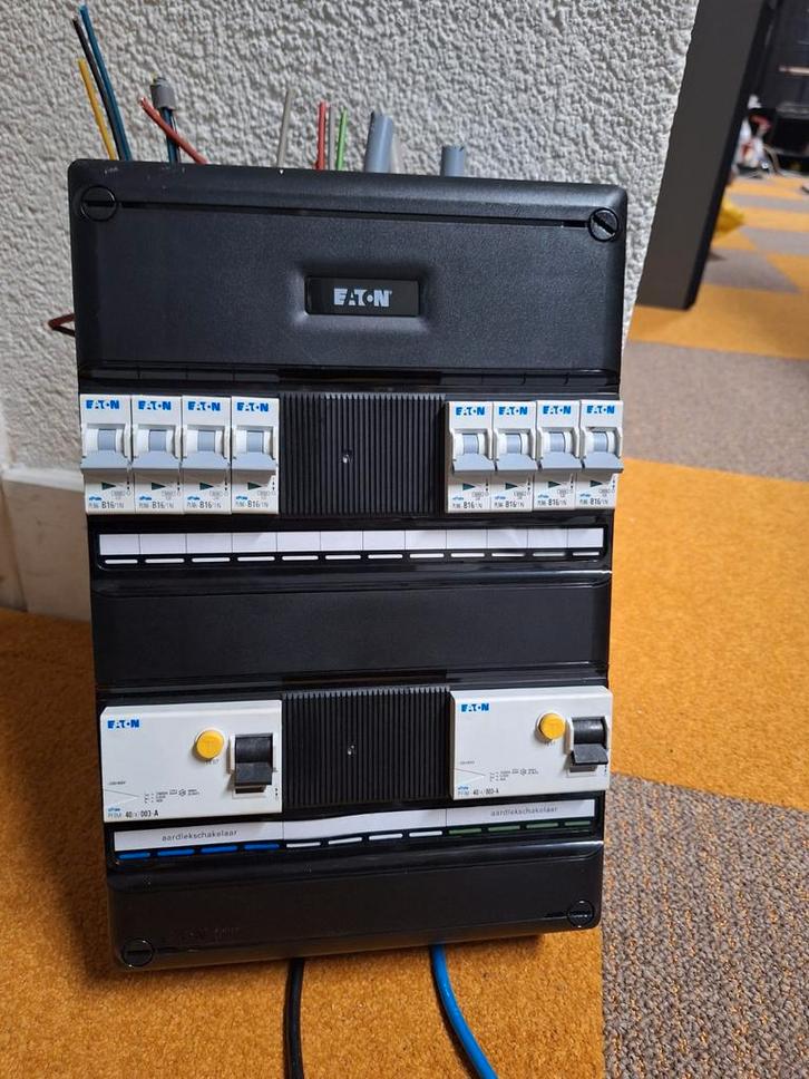 Eaton groepenkast – 8 groepen + 2 aardlekschakelaars, Doe-het-zelf en Verbouw, Elektra en Kabels, Zo goed als nieuw, Overige typen
