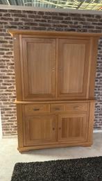 Mooi massiefhouten wandmeubel, Ophalen, Gebruikt, 200 cm of meer, .