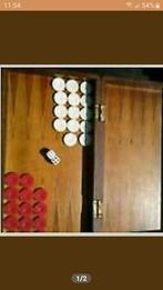 .Houten backgammon/ dambord met steentjes, Hobby en Vrije tijd, Gezelschapsspellen | Bordspellen, Ophalen of Verzenden