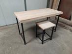 Eiken bureau met kruk, Huis en Inrichting, Bureaus, Ophalen, Nieuw, Bureau