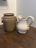 Riverdale pot en witte bijpassende kan, Ophalen, Gebruikt, Wit, Aardewerk of Porselein