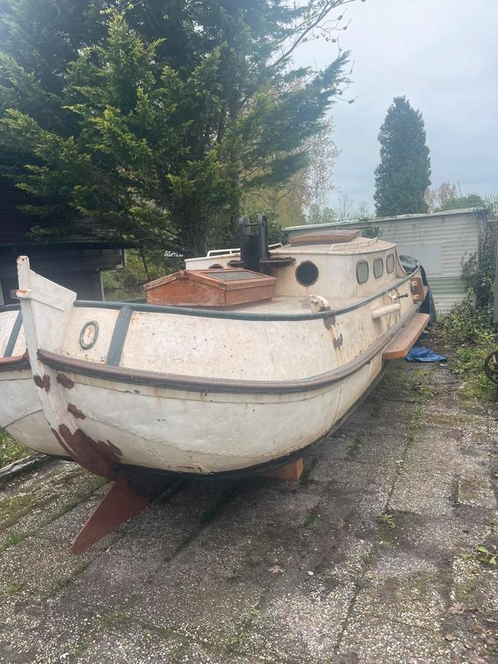 Tjalk. Platbodem, Watersport en Boten, Motorboten en Motorjachten, Zo goed als nieuw, Staal, Minder dan 10 pk, Ophalen of Verzenden