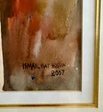 Indonesische aquarel in houten lijst, Ophalen of Verzenden