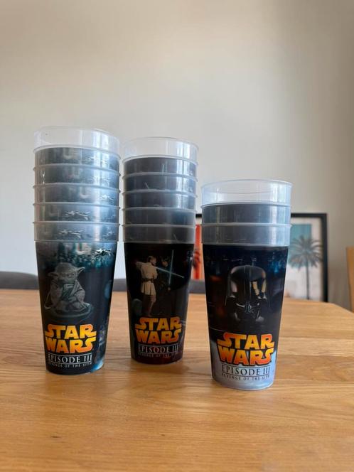 Set 15 Star Wars Episode III bekers – originele promo 2005, Verzamelen, Star Wars, Zo goed als nieuw, Ophalen of Verzenden