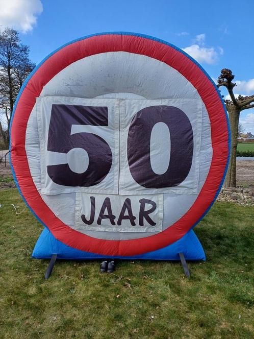 Leeftijdsbord opblaasbaar te Huur, Hobby en Vrije tijd, Feestartikelen | Verhuur, Zo goed als nieuw, Ophalen