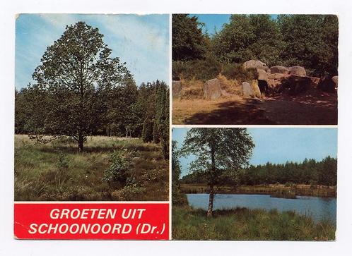 Groeten uit Schoonoord (Dr.) - Hunebed, Verzamelen, Ansichtkaarten | Nederland, Gelopen, Drenthe, 1960 tot 1980, Ophalen of Verzenden