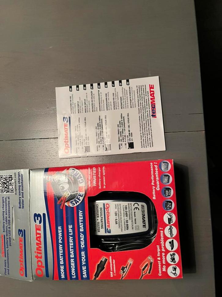 Tecmate Optimate 3 druppellader (nieuw in doos), Motoren, Accessoires | Onderhoudsmiddelen, Ophalen of Verzenden