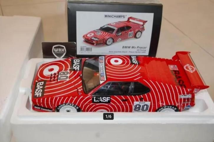 SALE !! 1:12 BMW M1 PROCAR BASF #80 Minichamps in box WRH, Hobby en Vrije tijd, Modelauto's | 1:5 tot 1:12, Zo goed als nieuw