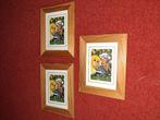 3 Houten fotolijsten met paspetoe 23x28 hang/ zetten, Minder dan 50 cm, Gebruikt, Ophalen of Verzenden, Minder dan 50 cm