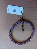 Paarse armband nieuw met kaartje - metaal en elastiek, Ophalen of Verzenden, Nieuw, Paars