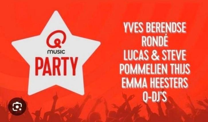 6 kaarten Q-music party!, Tickets en Kaartjes, Evenementen en Festivals