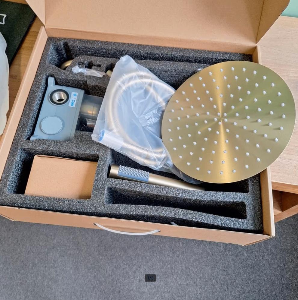 OP=OP Inbouw douche geborsteld goud nr224, Huis en Inrichting, Ophalen of Verzenden, Nieuw