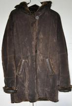 Leren dames suede jas met bontkraag/capuchon bruin mt.40, Kleding | Dames, Maat 38/40 (M), Bruin, Ophalen of Verzenden, Zo goed als nieuw