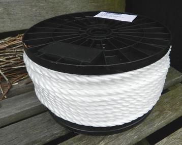 TOUW POLYPROP 6mm haspels a 70mtr wit beschikbaar voor biedingen