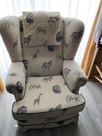 Prachtige fauteuil met dierenprint., Huis en Inrichting, Fauteuils, Ophalen of Verzenden, Zo goed als nieuw, 75 tot 100 cm