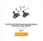 Corvette C2 krik montage set met informatie sticker, Ophalen of Verzenden, Nieuw, Amerikaanse onderdelen