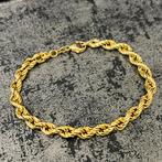 14k gouden armband rope schakel model, Ophalen of Verzenden, Zo goed als nieuw, Goud
