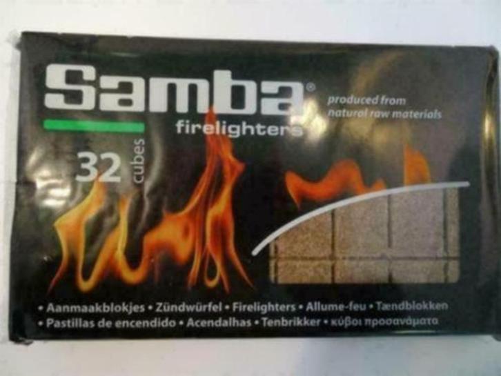 48X Samba 32 aanmaakblokjes BBQ barbecue vuurkorf open haard, Tuin en Terras, Barbecue-accessoires, Nieuw, Ophalen