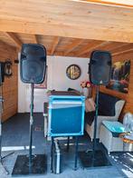 Complete DJ set in kist met speakers en toebehoren, Ophalen of Verzenden