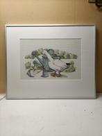 Ganzen schilderij, Minder dan 50 cm, Ophalen of Verzenden, Zo goed als nieuw, Schilderij