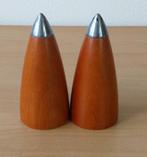Peper en Zoutstel - hout - minimalistisch - vintage - taiwan, Gebruikt, Ophalen of Verzenden, Nvt, Nvt