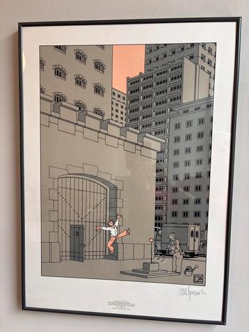 Gesigneerde zeefdruk Joost Swarte ‘Eindelijk vrijheid’ 50x70 beschikbaar voor biedingen