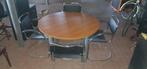Ronde eet tafel met 4 stoelen, Ophalen, Zo goed als nieuw, Vier