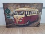 3D Metaalschilderij Rode Volkswagen T1 Samba - 120x80cm, Ophalen, Zo goed als nieuw, 75 cm of meer
