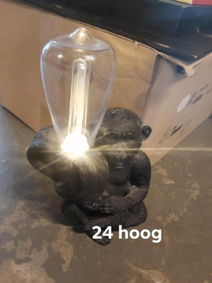 Apenlamp - Unieke decoratie, Huis en Inrichting, Lampen | Hanglampen, Gebruikt, Minder dan 50 cm, Kunststof, Overige materialen