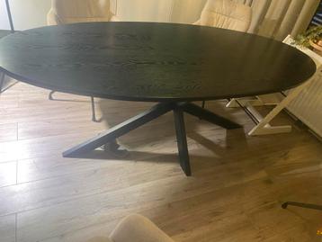 Ovale Zwarte Eettafel 210x100 cm beschikbaar voor biedingen