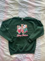 Leuke groene kersttrui maat 152 Fruit of the loom, Verzenden, Jongen of Meisje, Trui of Vest, Zo goed als nieuw
