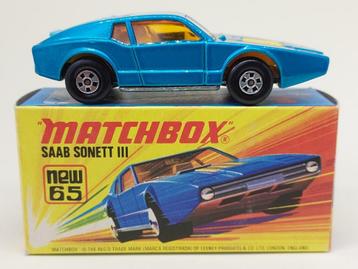 SAAB SONET III No65 MATCHBOX UIT 1972 ONBESPEELD   beschikbaar voor biedingen