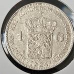 1 gulden 1924 Nederland, Postzegels en Munten, Munten | Nederland, 1 gulden, Verzenden, Zilver, Koningin Wilhelmina