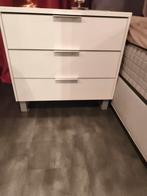 2x wit hoogglans lade kast, Ophalen, Gebruikt, 50 tot 100 cm, Minder dan 100 cm