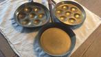 3 keer leuke oude poffertjes/ koekenpan, Antiek en Kunst, Ophalen