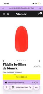 2 x Nagelstickers maniac nails fidelia by eline de munck, Ophalen of Verzenden, Nieuw, Rood, Handen en Nagels