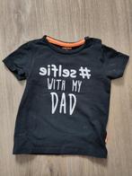 Zwart t-shirt Hema maat 74 - Selfie with my dad, Ophalen of Verzenden, Zo goed als nieuw, Hema, Jongetje