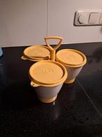 Tupperware Serveertrio, Huis en Inrichting, Keuken | Tupperware, Ophalen of Verzenden, Gebruikt, Crème, Bak of Kom
