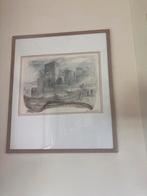 Bob Denneboom - aquarel - Chateau de Tempeliers, Antiek en Kunst, Ophalen of Verzenden