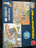 Dubbel puzzel Kaasmarkt en Zeilbotenrace, Hobby en Vrije tijd, Denksport en Puzzels, Ophalen, 500 t/m 1500 stukjes, Zo goed als nieuw