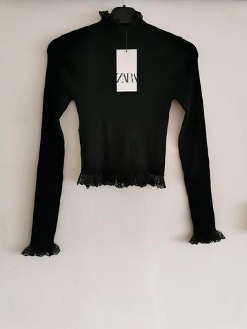 ZARA ribtrui met kant mt. XS  beschikbaar voor biedingen