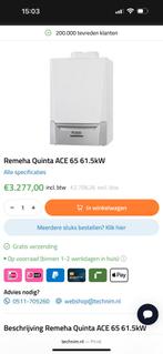 Remeha quinta 65, Ophalen of Verzenden, Zo goed als nieuw, Boiler, Minder dan 3 jaar oud