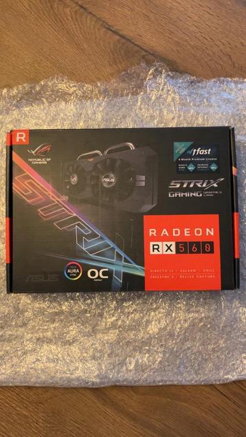 AMD RX 560 Strix Gaming 4GB videokaart beschikbaar voor biedingen