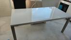 Moderne witte eettafel voor 8 personen, Huis en Inrichting, Tafels | Eettafels, Ophalen, Gebruikt, 50 tot 100 cm, Vijf personen of meer