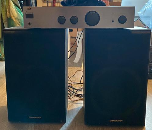 JVC 130W stereo versterker met 2 Pioneer speakers (100W elk), Audio, Tv en Foto, Stereo-sets, Gebruikt, Speakers, JVC, Ophalen